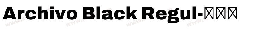 Archivo Black Regul字体转换